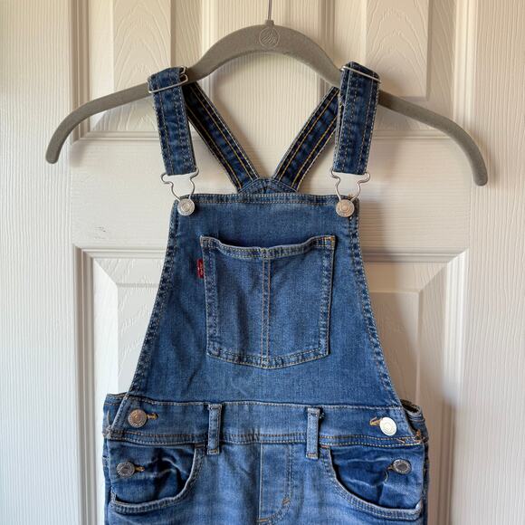Levi's Girlfriend Denim Overalls Girls 7 - Picture 5 of 10